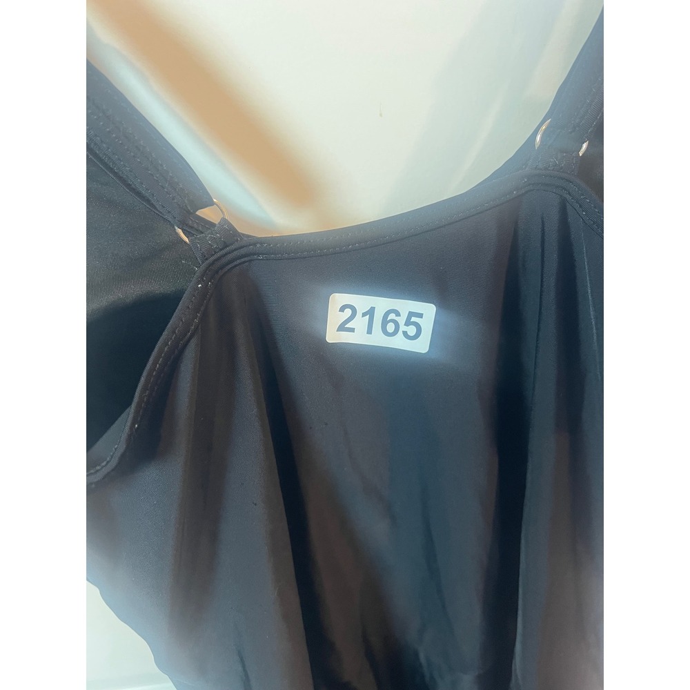 Unbranded Womens Swimdress Side Tie Detail Black Size M - Picture 4 of 4